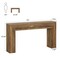 63" Rustic Console Table with Fluted Design Sofa Table for Entryway Hallway